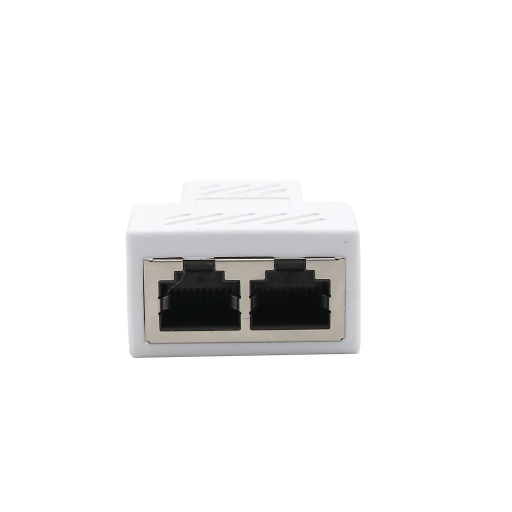 Highspeed 2way Ethernet Cable Adapter Lan Network Splitter Extender Internet Connection Input Output Adapter For Enhanced Connectivity - 9
