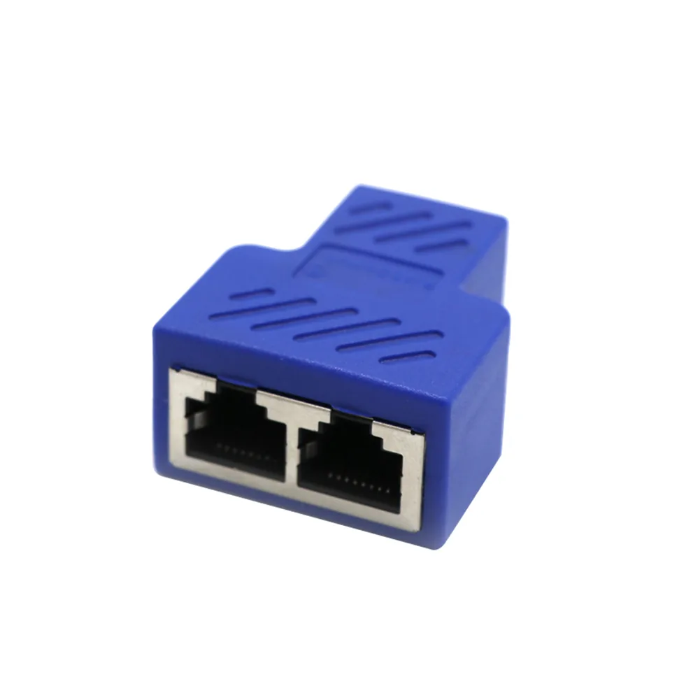 Highspeed 2way Ethernet Cable Adapter Lan Network Splitter Extender Internet Connection Input Output Adapter For Enhanced Connectivity - 12