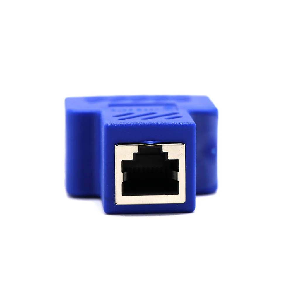 Highspeed 2way Ethernet Cable Adapter Lan Network Splitter Extender Internet Connection Input Output Adapter For Enhanced Connectivity - 13