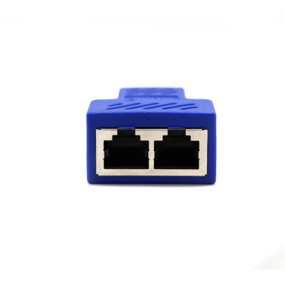 Highspeed 2way Ethernet Cable Adapter Lan Network Splitter Extender Internet Connection Input Output Adapter For Enhanced Connectivity - 15