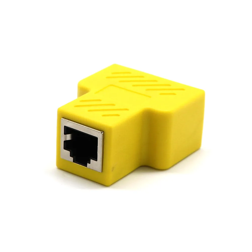 Highspeed 2way Ethernet Cable Adapter Lan Network Splitter Extender Internet Connection Input Output Adapter For Enhanced Connectivity - 18