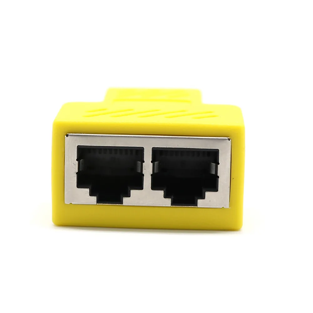 Highspeed 2way Ethernet Cable Adapter Lan Network Splitter Extender Internet Connection Input Output Adapter For Enhanced Connectivity - 20