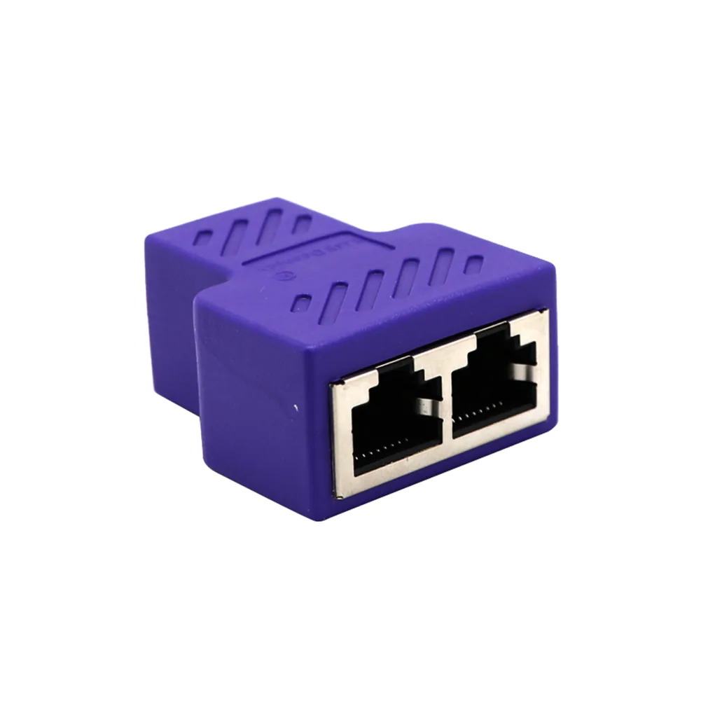 Highspeed 2way Ethernet Cable Adapter Lan Network Splitter Extender Internet Connection Input Output Adapter For Enhanced Connectivity - 22