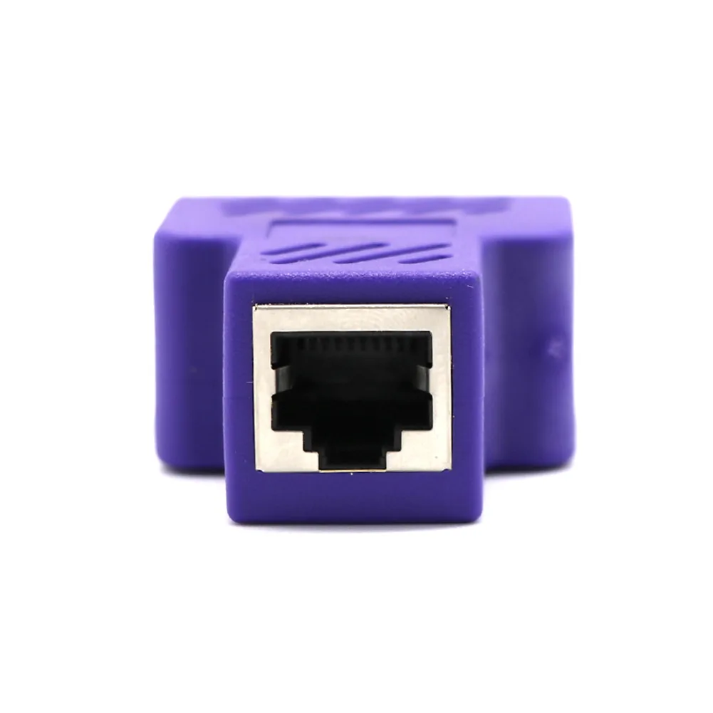 Highspeed 2way Ethernet Cable Adapter Lan Network Splitter Extender Internet Connection Input Output Adapter For Enhanced Connectivity - 24