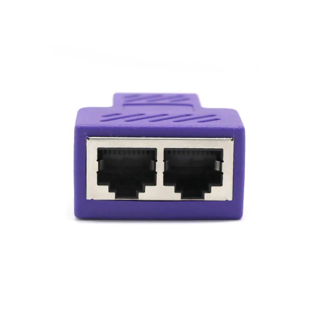 Highspeed 2way Ethernet Cable Adapter Lan Network Splitter Extender Internet Connection Input Output Adapter For Enhanced Connectivity - 25