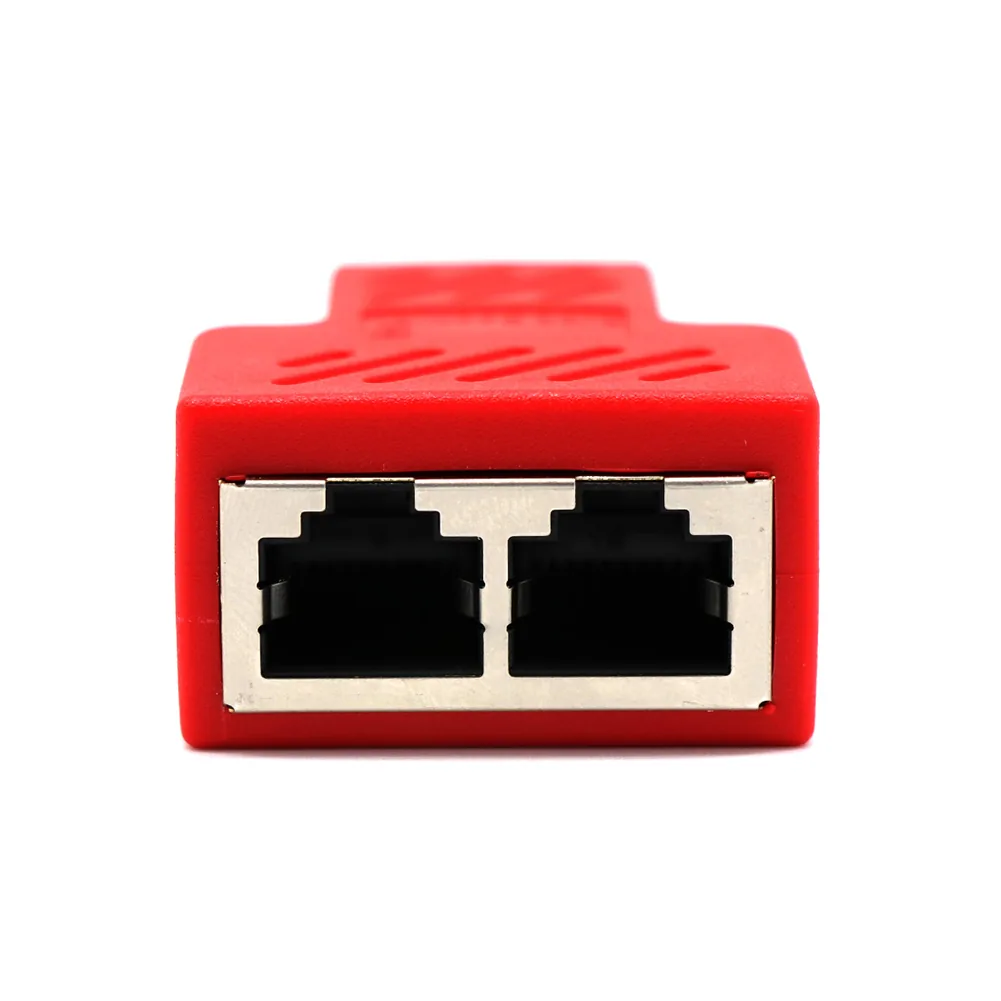 Highspeed 2way Ethernet Cable Adapter Lan Network Splitter Extender Internet Connection Input Output Adapter For Enhanced Connectivity - 40