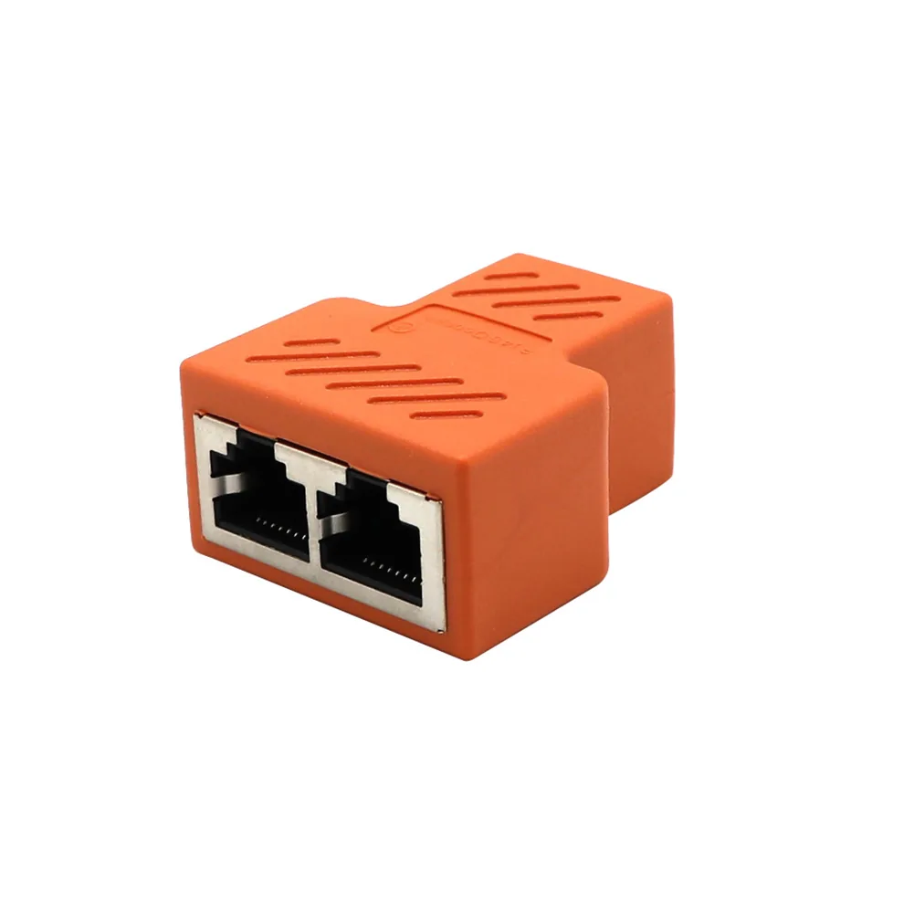 Highspeed 2way Ethernet Cable Adapter Lan Network Splitter Extender Internet Connection Input Output Adapter For Enhanced Connectivity - 42
