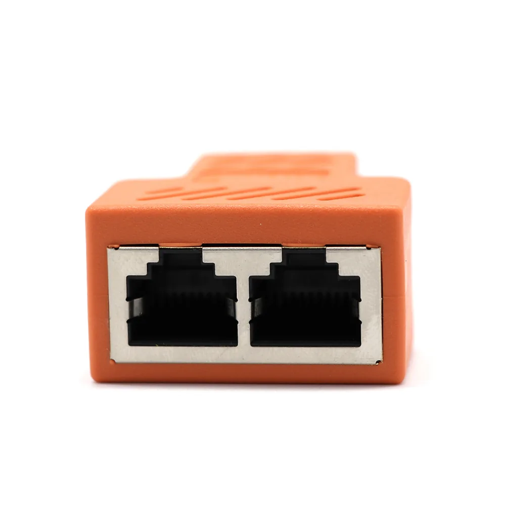 Highspeed 2way Ethernet Cable Adapter Lan Network Splitter Extender Internet Connection Input Output Adapter For Enhanced Connectivity - 44