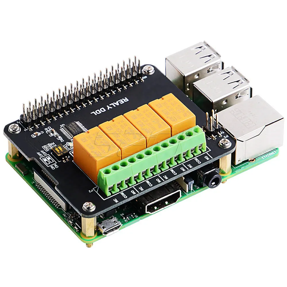 52pi Original 4channel Relay Hat Board For Raspberry Pi B 3b Plus 2b Not Including Rpi - 1 52pi Original 4channel Relay Hat Board For Raspberry Pi B 3b Plus 2b Not Including Rpi - 1