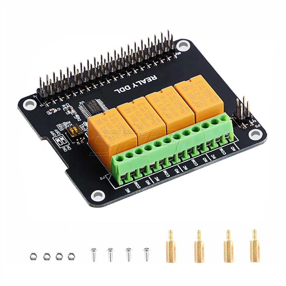 52pi Original 4channel Relay Hat Board For Raspberry Pi B 3b Plus 2b Not Including Rpi - 2 52pi Original 4channel Relay Hat Board For Raspberry Pi B 3b Plus 2b Not Including Rpi - 2