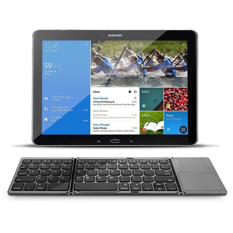 Avatto B033 Compact Bluetooth Keyboard Foldable Wireless Keypad With Touchpad Compatible With Windows Android Ios Ipad Phone - 4 Avatto B033 Compact Bluetooth Keyboard Foldable Wireless Keypad With Touchpad Compatible With Windows Android Ios Ipad Phone - 4