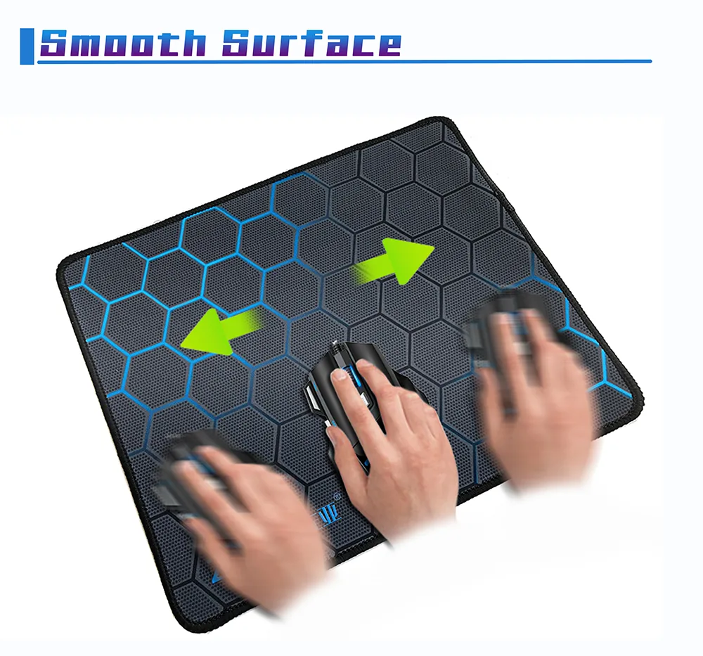 Extra Large Antislip Gaming Mouse Pad With Locking Edge Speed Enhancement Natural Rubber Desk Keyboard Mat For Gamers - 3