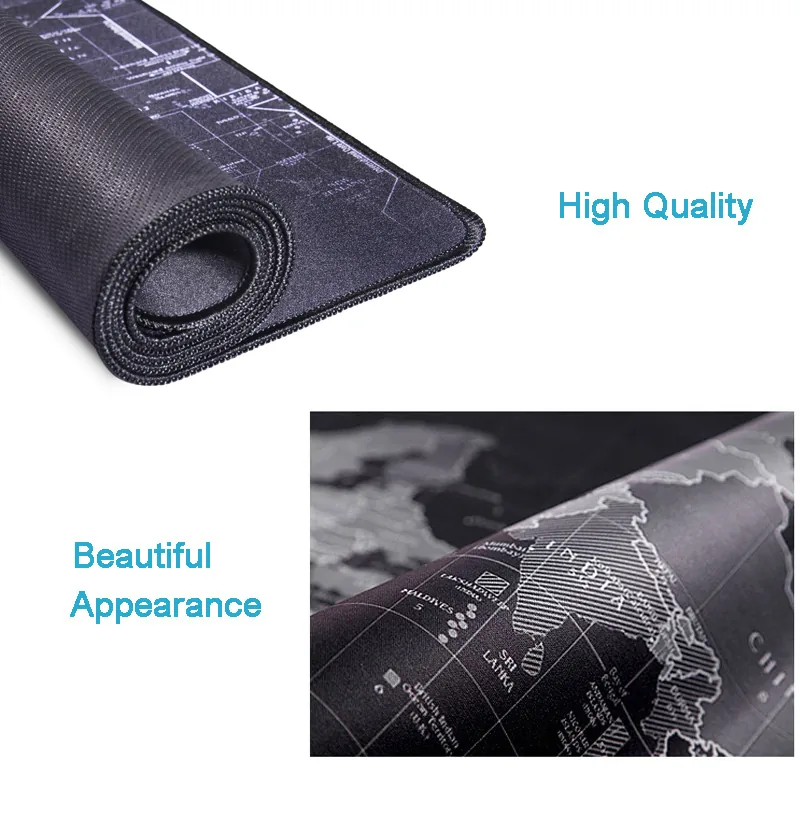 Extra Large Antislip Gaming Mouse Pad With World Map Design Natural Rubber Locking Edge Ideal For Gamers - 12 Extra Large Antislip Gaming Mouse Pad With World Map Design Natural Rubber Locking Edge Ideal For Gamers - 12