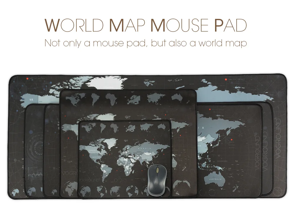 Extra Large Antislip Gaming Mouse Pad With World Map Design Natural Rubber Locking Edge Ideal For Gamers - 1 Extra Large Antislip Gaming Mouse Pad With World Map Design Natural Rubber Locking Edge Ideal For Gamers - 1
