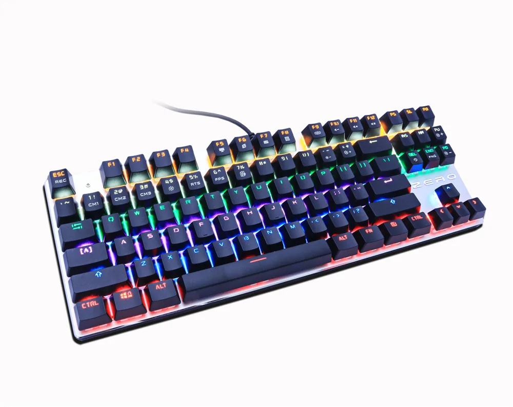 Metoo Edition 87key Mechanical Gaming Keyboard With Blue Switches Russian Sticker For Tablet Desktop - 4