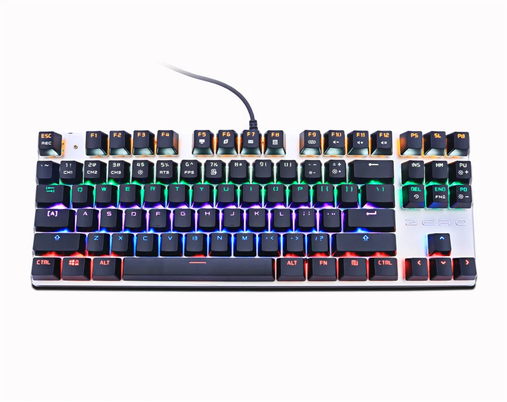 Metoo Edition 87key Mechanical Gaming Keyboard With Blue Switches Russian Sticker For Tablet Desktop - 5