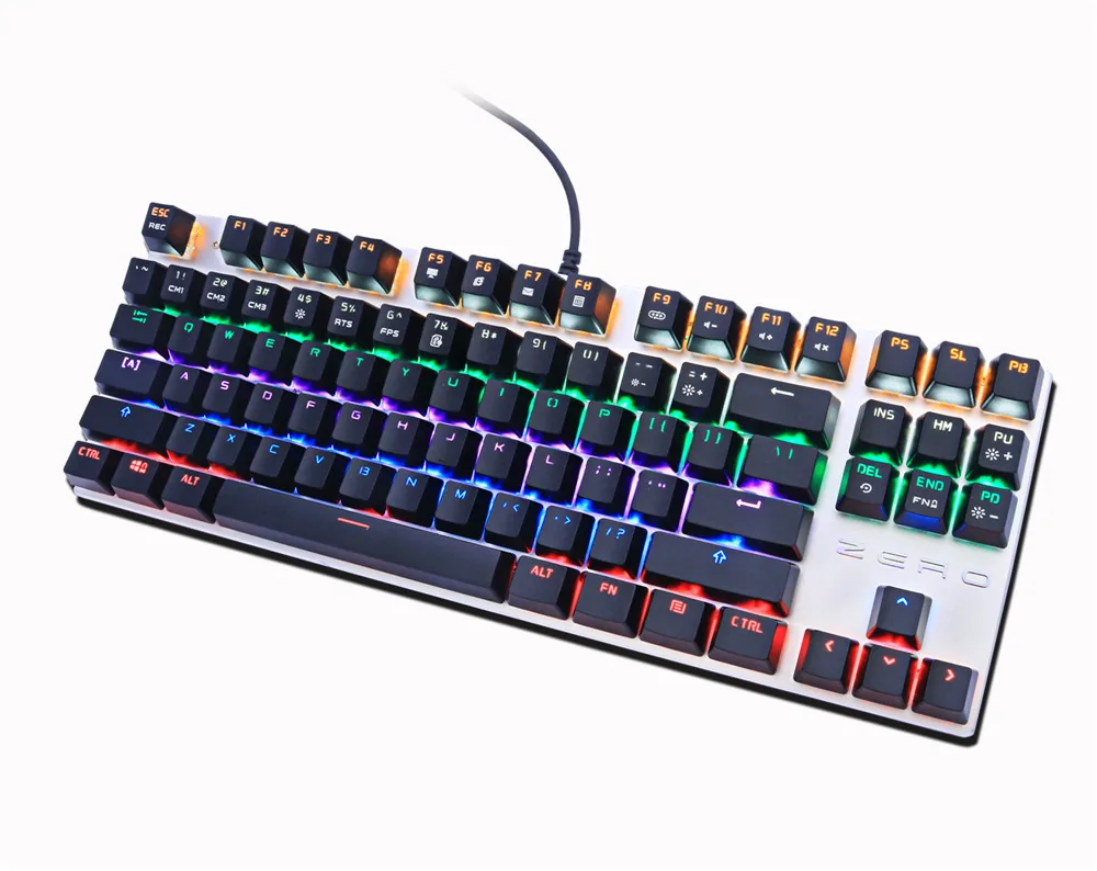 Metoo Edition 87key Mechanical Gaming Keyboard With Blue Switches Russian Sticker For Tablet Desktop - 6