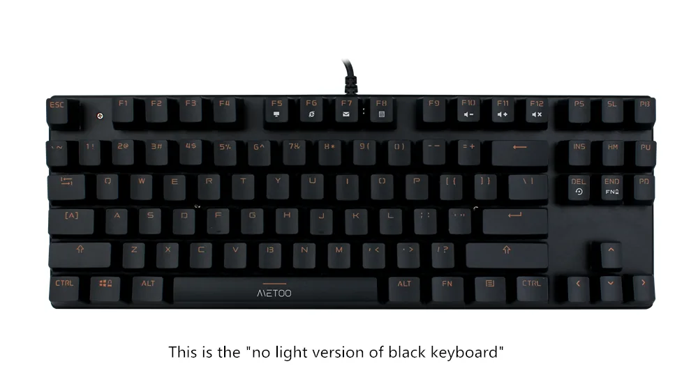 Metoo Edition 87key Mechanical Gaming Keyboard With Blue Switches Russian Sticker For Tablet Desktop - 14