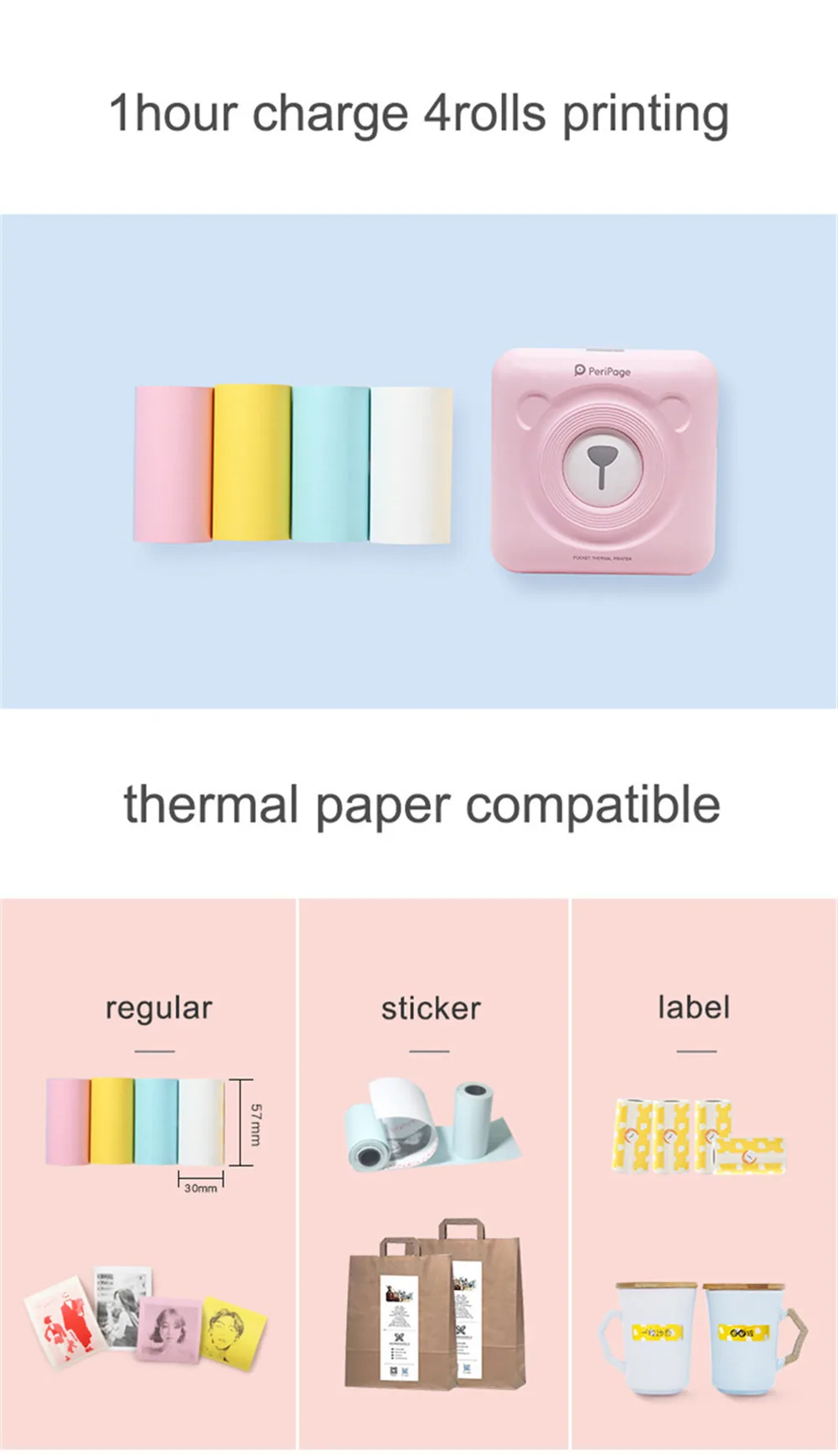Compact Wireless Bluetooth 40 Thermal Photo Printer Pocketsized Inkless Compatible With Ios Android Pc Includes Soft Case - 18 Compact Wireless Bluetooth 40 Thermal Photo Printer Pocketsized Inkless Compatible With Ios Android Pc Includes Soft Case - 18