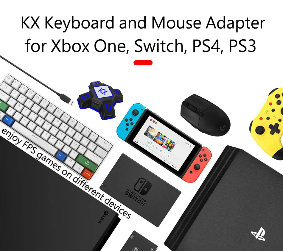Ps4ps3xbox Onenintendo Switch Keyboard Mouse Adapter Gamepad Controller Converter Fps Game Accessories - 2
