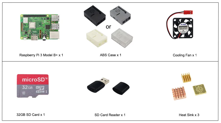 Raspberry Pi 3 Model B With 5 Inch Touchscreen Lcd 32gb Sd Card Abs Case 3a Power Adapter Hdmi Heatsinks Perfect For Rpi 3b Projects - 3