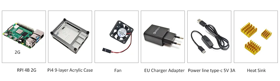 Raspberry Pi 4 Model B Kit 1gb2gb4gb With Power Switch Typec Interface Eu Charger Heatsink Advanced Development Board - 2 Raspberry Pi 4 Model B Kit 1gb2gb4gb With Power Switch Typec Interface Eu Charger Heatsink Advanced Development Board - 2