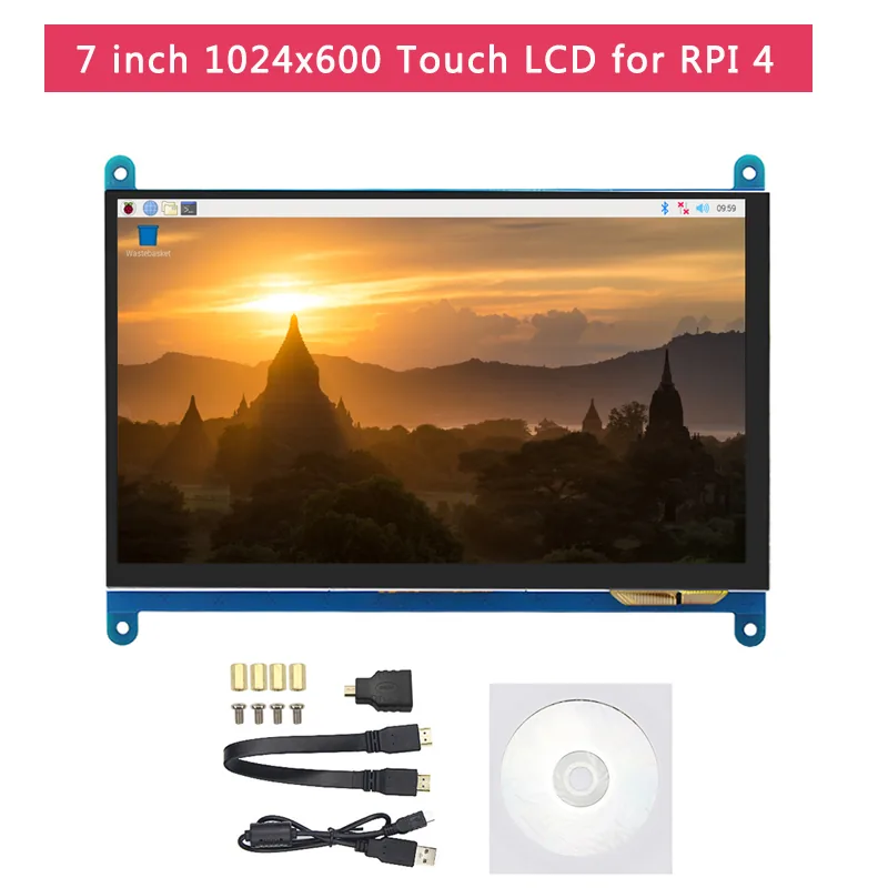 Raspberry Pi 4 Model B 6432gb Sd Card Kit 7inch Touch Screen Lcd Holder Micro Hdmi Fan Heat Sink Power Supply - 9 Raspberry Pi 4 Model B 6432gb Sd Card Kit 7inch Touch Screen Lcd Holder Micro Hdmi Fan Heat Sink Power Supply - 9