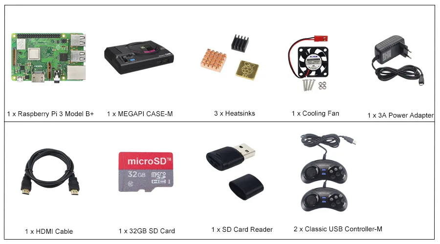Retroflag Classic Raspberry Pi 3 Model B Case With Usb Controller Fan Heatsinks Power Adapter For Retropie - 5 Retroflag Classic Raspberry Pi 3 Model B Case With Usb Controller Fan Heatsinks Power Adapter For Retropie - 5