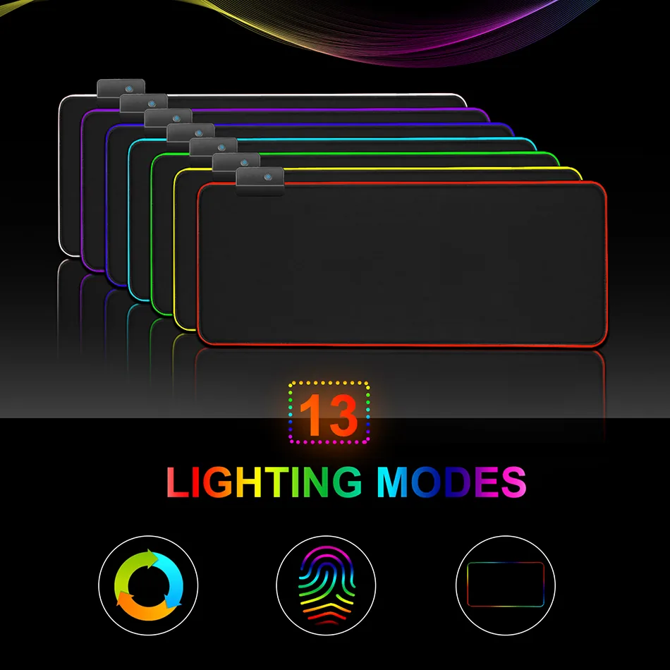 Large Rgb Gaming Mouse Pad With Led Backlight Antislip Mat For Keyboard And Desk Enhanced Pc Gamer Experience - 1 Large Rgb Gaming Mouse Pad With Led Backlight Antislip Mat For Keyboard And Desk Enhanced Pc Gamer Experience - 1