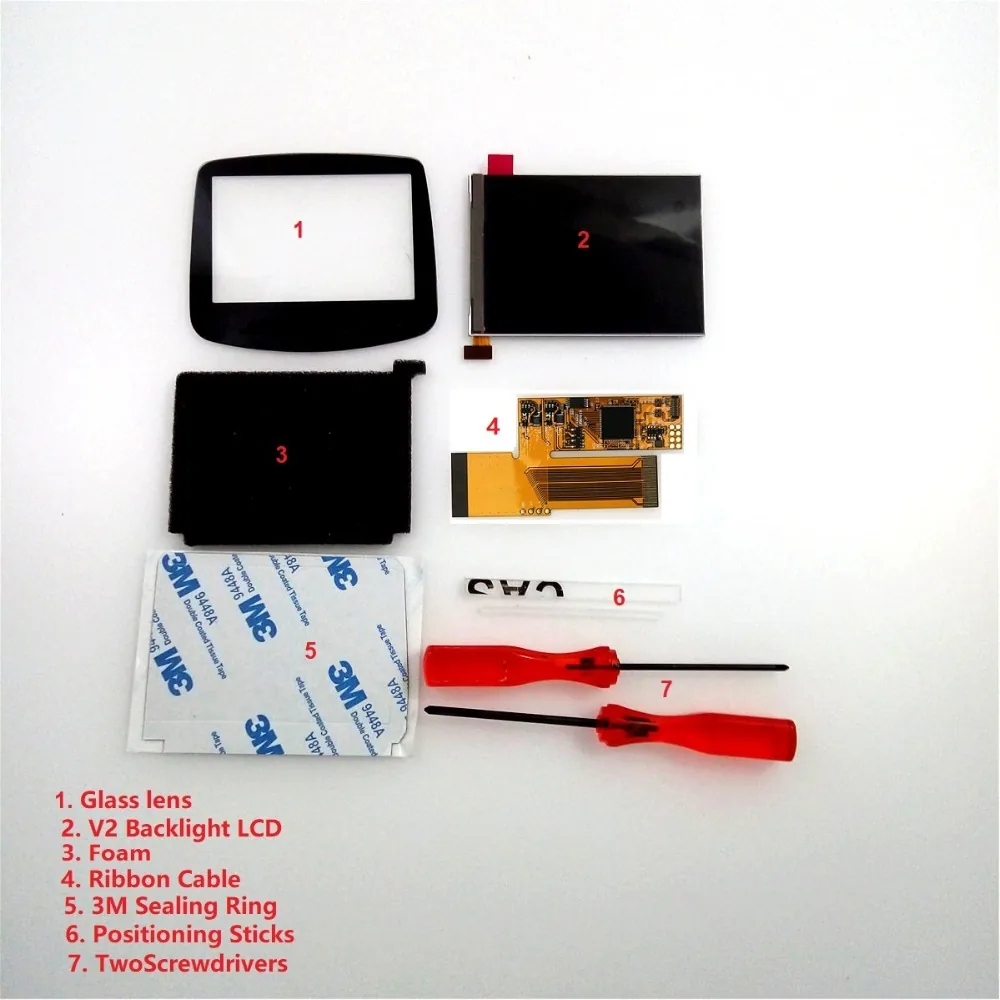 Gameboy Advance Gba Backlit Lcd Screen Kit V2 Ips 10level Brightness With Precut Shell Case - 1 Gameboy Advance Gba Backlit Lcd Screen Kit V2 Ips 10level Brightness With Precut Shell Case - 1