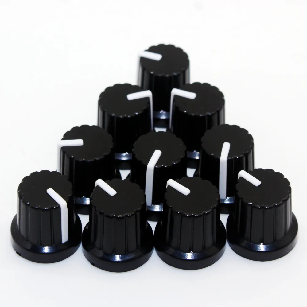 10pcs Plastic Potentiometer Knobs 14x16mm For Volume Control And Encoder Devices - 1 10pcs Plastic Potentiometer Knobs 14x16mm For Volume Control And Encoder Devices - 1