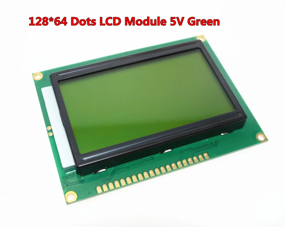 128x64 Dots Highresolution Lcd Display Module With Green Backlight For Arduino Raspberry Pi - 1 128x64 Dots Highresolution Lcd Display Module With Green Backlight For Arduino Raspberry Pi - 1