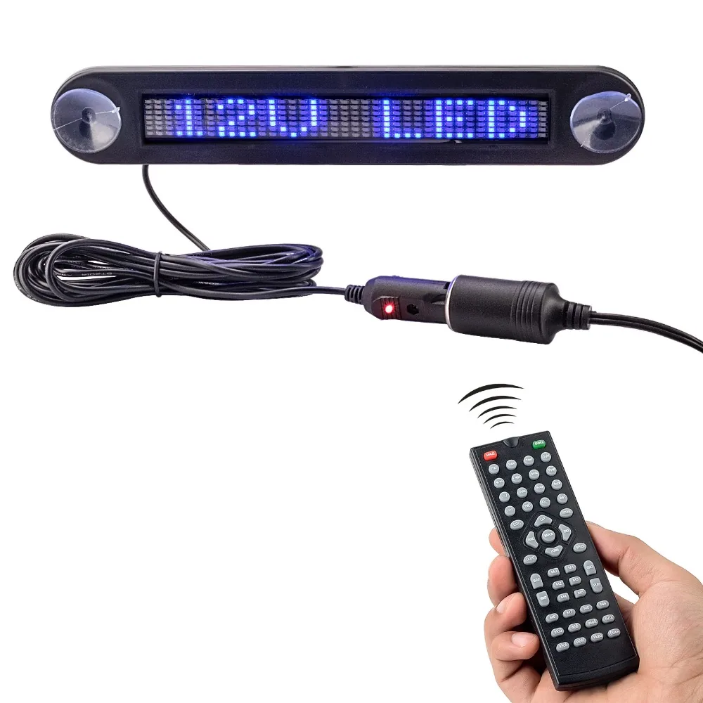 Programmable 12v Red Led Car Sign 30cm Scrolling Advertising Message Mirror Display Rear Window Moving Signs With Remote - 5 Programmable 12v Red Led Car Sign 30cm Scrolling Advertising Message Mirror Display Rear Window Moving Signs With Remote - 5