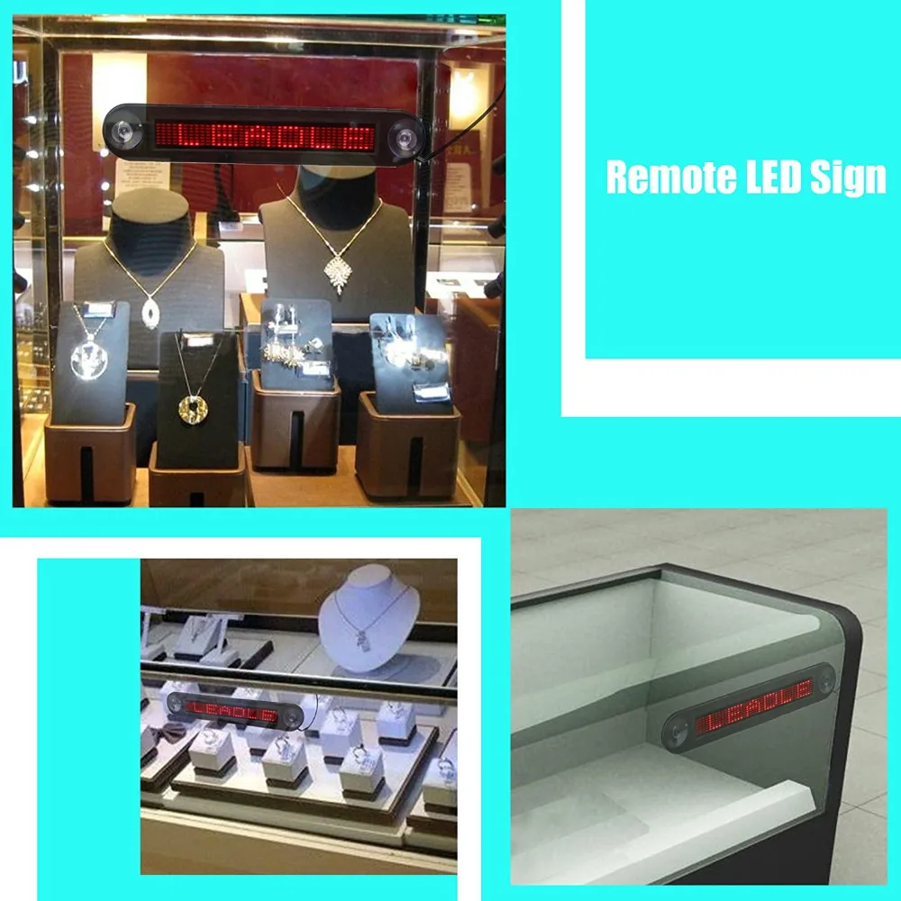 Programmable 12v Red Led Car Sign 30cm Scrolling Advertising Message Mirror Display Rear Window Moving Signs With Remote - 10 Programmable 12v Red Led Car Sign 30cm Scrolling Advertising Message Mirror Display Rear Window Moving Signs With Remote - 10