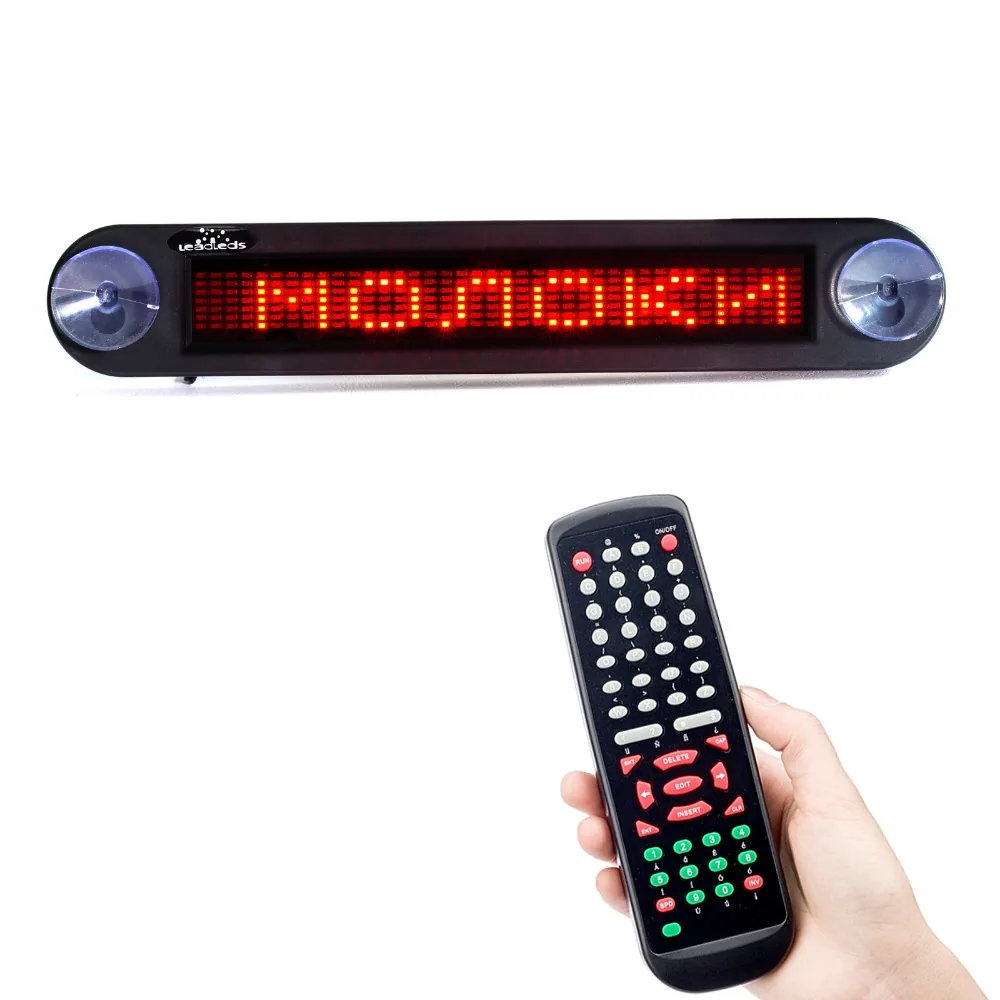 Programmable 12v Red Led Car Sign 30cm Scrolling Advertising Message Mirror Display Rear Window Moving Signs With Remote - 1 Programmable 12v Red Led Car Sign 30cm Scrolling Advertising Message Mirror Display Rear Window Moving Signs With Remote - 1