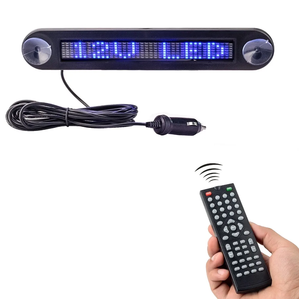 Programmable 12v Red Led Car Sign 30cm Scrolling Advertising Message Mirror Display Rear Window Moving Signs With Remote - 2 Programmable 12v Red Led Car Sign 30cm Scrolling Advertising Message Mirror Display Rear Window Moving Signs With Remote - 2