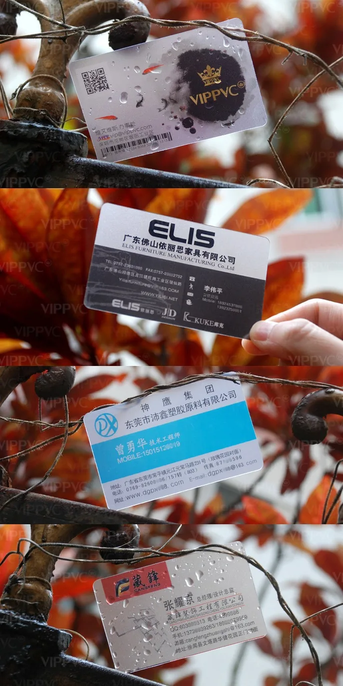 200pcs Custom Transparent Pvc Business Cards Clear Direct Production Design Personalized Visit Card Printing - 1