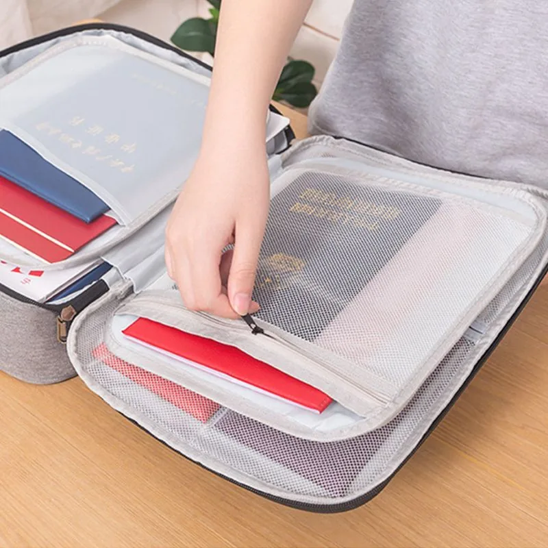 Luxury A4 Pu Leather Briefcase Zipper Office Document Bag Business Meeting Handbag Filing Product File Folder Case - 3 Luxury A4 Pu Leather Briefcase Zipper Office Document Bag Business Meeting Handbag Filing Product File Folder Case - 3
