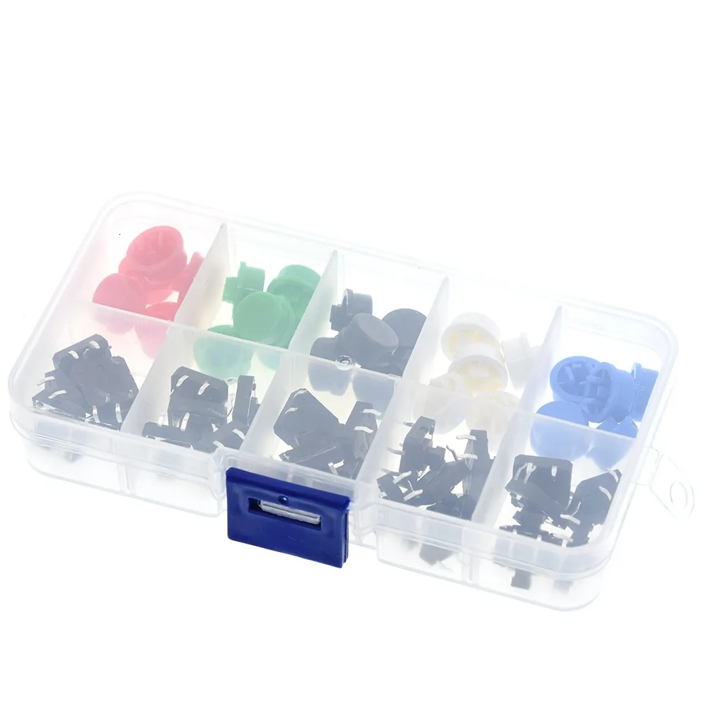 25pcs Multicolor Micro Tactile Push Button Switch Kit With Case 12x12x73mm Momentary Switch For Arduino - 4 25pcs Multicolor Micro Tactile Push Button Switch Kit With Case 12x12x73mm Momentary Switch For Arduino - 4