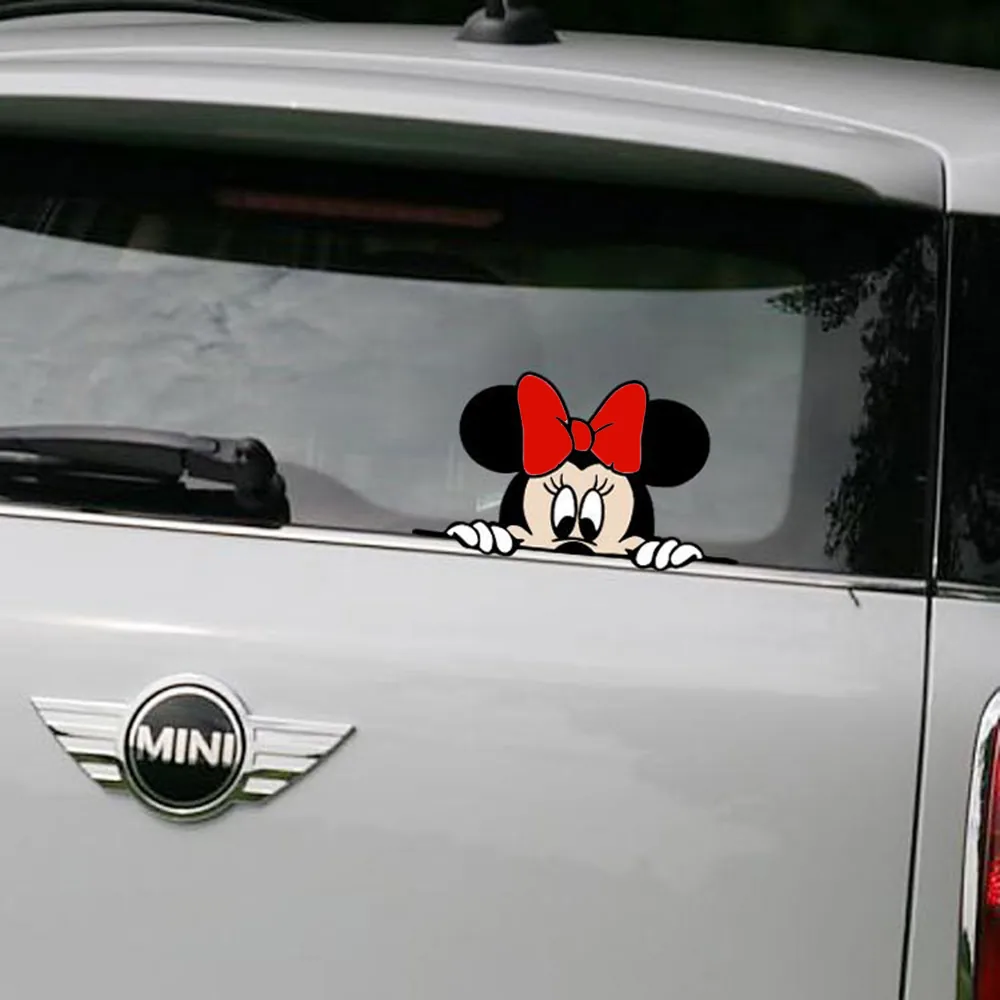2pack Disney Mickey Minnie Decal Car Bumper Stickers Vinyl Rear View Mirror Cartoon Auto Body Pattern - 4 2pack Disney Mickey Minnie Decal Car Bumper Stickers Vinyl Rear View Mirror Cartoon Auto Body Pattern - 4