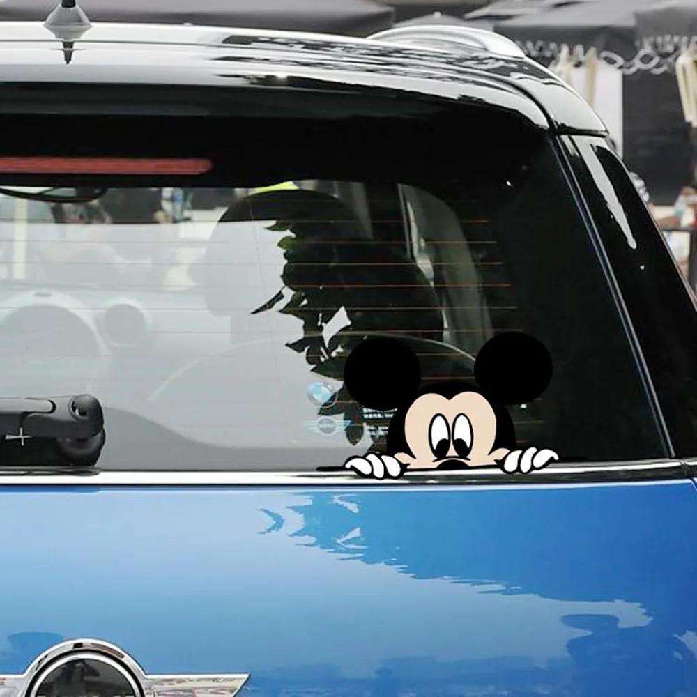 2pack Disney Mickey Minnie Decal Car Bumper Stickers Vinyl Rear View Mirror Cartoon Auto Body Pattern - 6 2pack Disney Mickey Minnie Decal Car Bumper Stickers Vinyl Rear View Mirror Cartoon Auto Body Pattern - 6