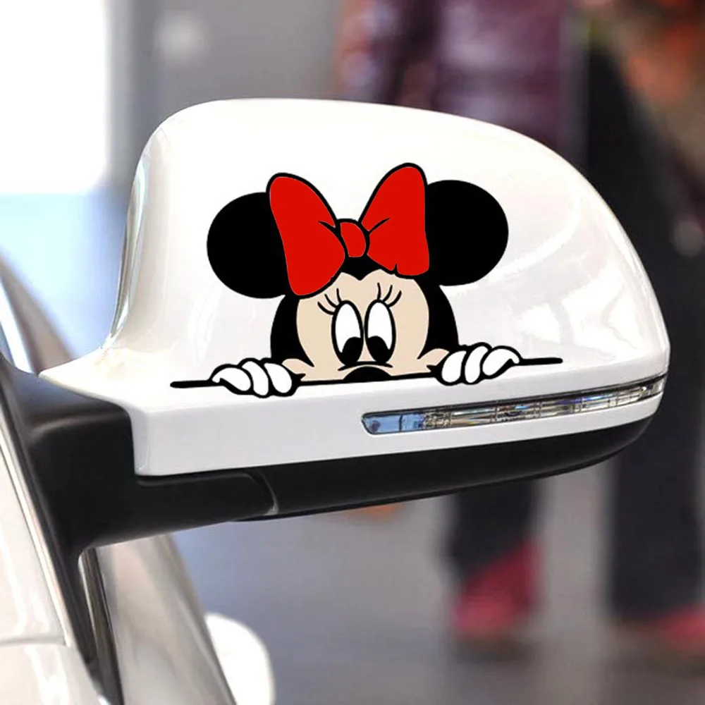 2pack Disney Mickey Minnie Decal Car Bumper Stickers Vinyl Rear View Mirror Cartoon Auto Body Pattern - 3 2pack Disney Mickey Minnie Decal Car Bumper Stickers Vinyl Rear View Mirror Cartoon Auto Body Pattern - 3