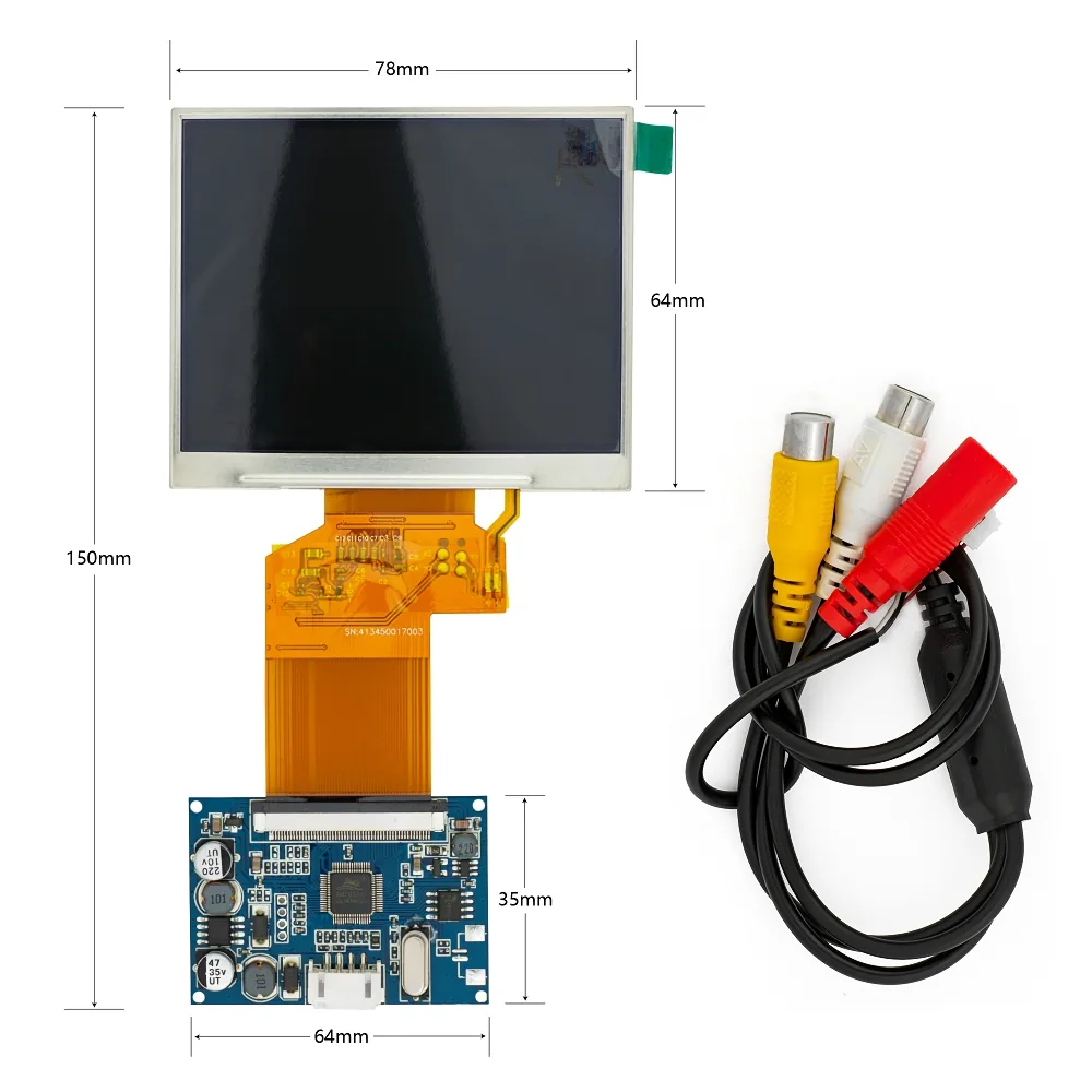 35inch Tft Lcd Display Rgb Module Kit 320x240 Resolution Multifunction Av Digital Screen For Car Photo Frame Carstyling Accessory - 7 35inch Tft Lcd Display Rgb Module Kit 320x240 Resolution Multifunction Av Digital Screen For Car Photo Frame Carstyling Accessory - 7