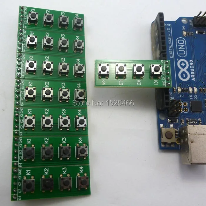 Arduino Compatible 8pcs Push Button Switch 4 Keyboard Module Keypad Suitable For Due Leonardo Zero Tre Micro Banana Pi Zigbee - 1 Arduino Compatible 8pcs Push Button Switch 4 Keyboard Module Keypad Suitable For Due Leonardo Zero Tre Micro Banana Pi Zigbee - 1