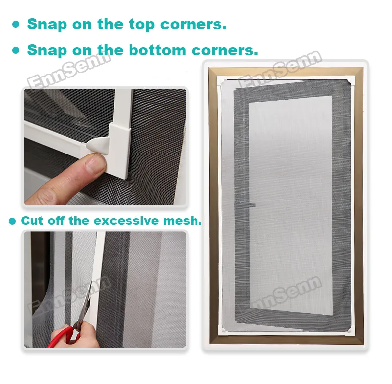 Customizable Magnetic Window Screen Mesh Adjustable Washable Invisible Fly And Mosquito Net For Motorhomes - 12 Customizable Magnetic Window Screen Mesh Adjustable Washable Invisible Fly And Mosquito Net For Motorhomes - 12