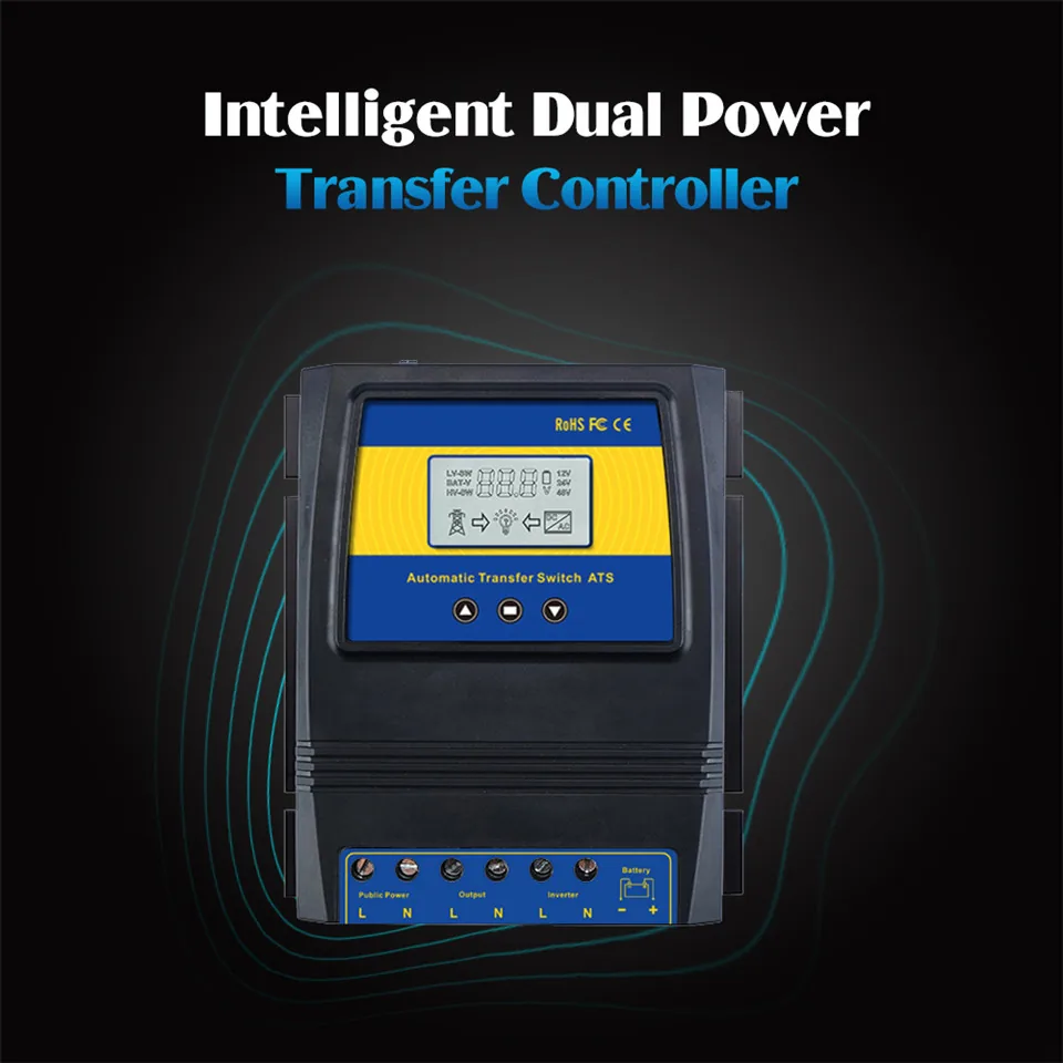 Dual Power Solar And Wind System Transfer Switch Automatic Charge Controller Dc 12v48v Ac 110v220v Offgrid Compatible - 1 Dual Power Solar And Wind System Transfer Switch Automatic Charge Controller Dc 12v48v Ac 110v220v Offgrid Compatible - 1