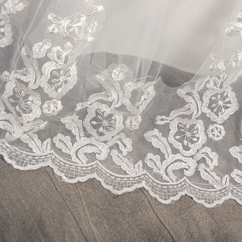 Embroidered Princess Bridal Gown Chinese Wedding Dress With Long Cap Lace Train Plus Size - 8 Embroidered Princess Bridal Gown Chinese Wedding Dress With Long Cap Lace Train Plus Size - 8