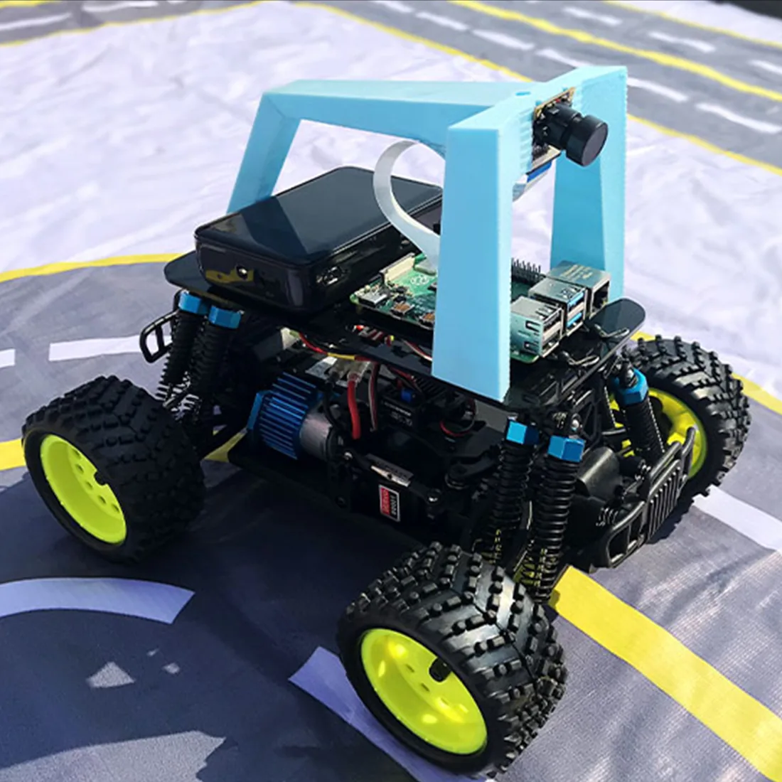 Raspberry Pi4 Programmable Ai Robot Car Kit Diy Autonomous Racing Vehicle With Track For Software Development - 1
