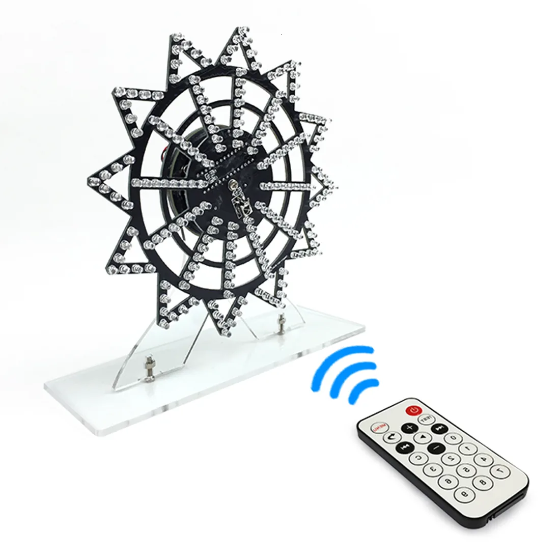 Diy Colorful Led Ferris Wheel Kit With Infrared Remote Automatic Rotating Decorative Electronic Components - 1 Diy Colorful Led Ferris Wheel Kit With Infrared Remote Automatic Rotating Decorative Electronic Components - 1