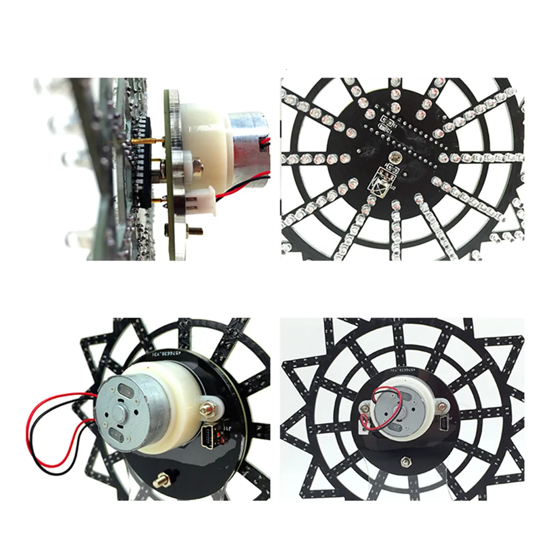 Diy Colorful Led Ferris Wheel Kit With Infrared Remote Automatic Rotating Decorative Electronic Components - 2 Diy Colorful Led Ferris Wheel Kit With Infrared Remote Automatic Rotating Decorative Electronic Components - 2